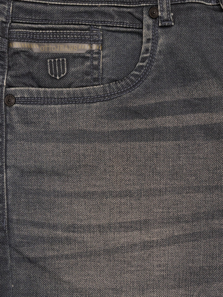 Dark Green Faded Denim Trousers