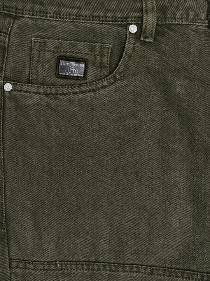 Khaki Green Denim Trousers