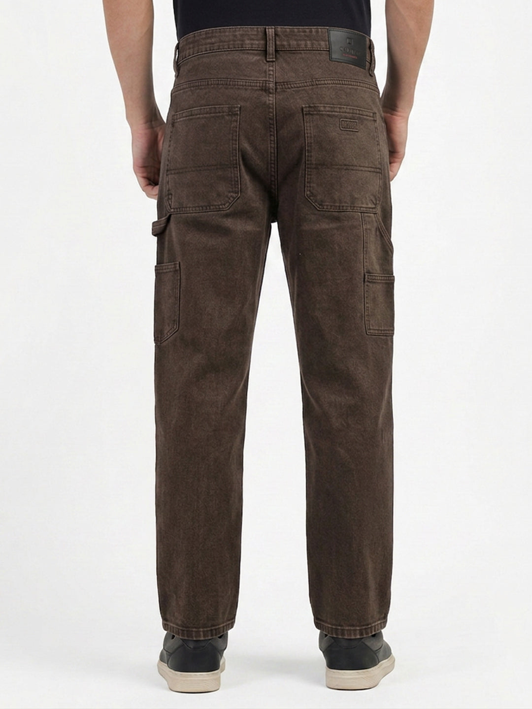 Burnt Brown Denim Trousers
