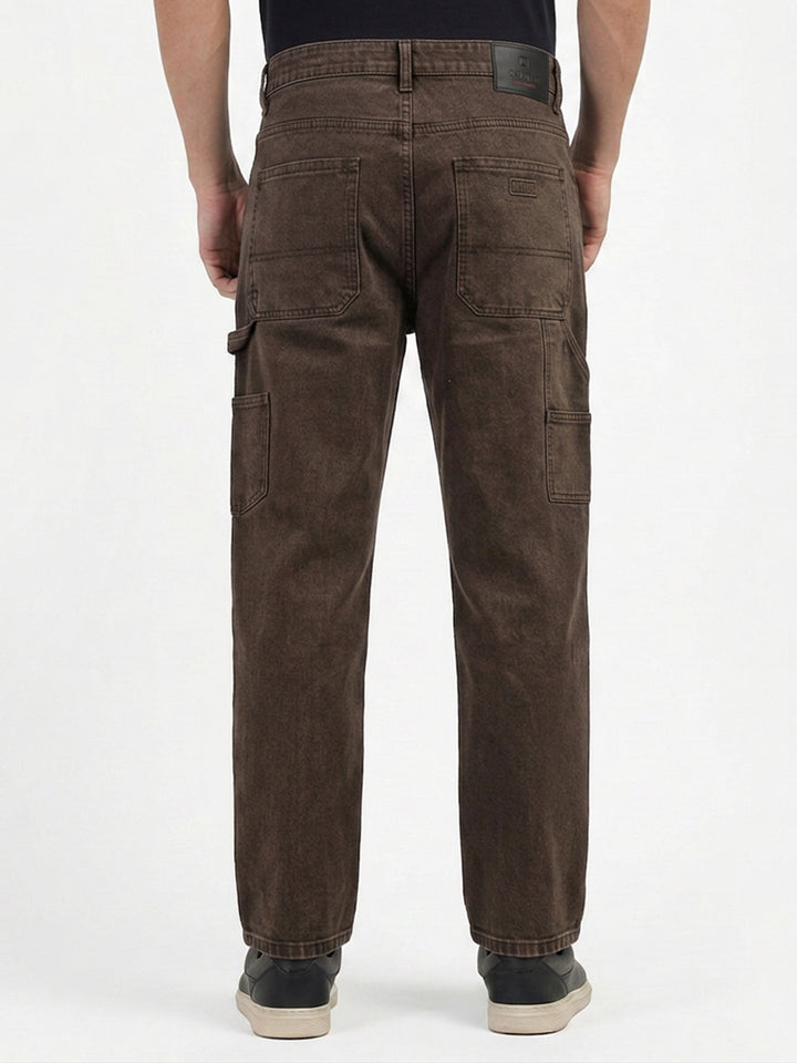 Burnt Brown Denim Trousers