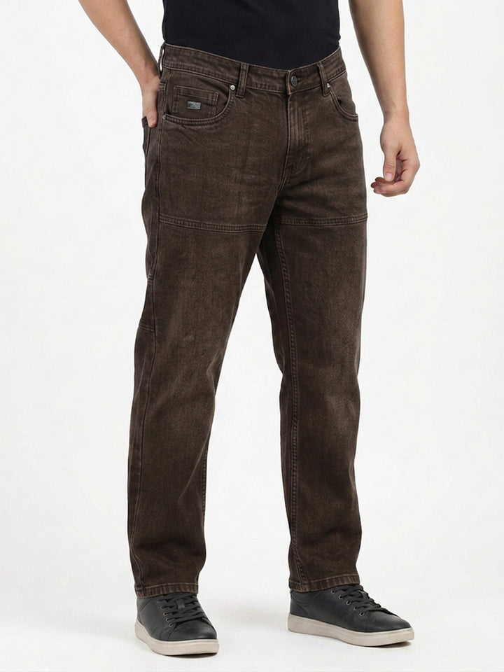 Burnt Brown Denim Trousers