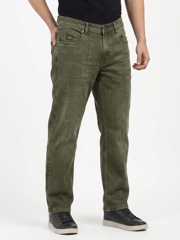 Khaki Green Denim Trousers
