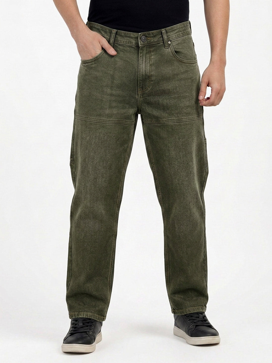 Khaki Green Denim Trousers