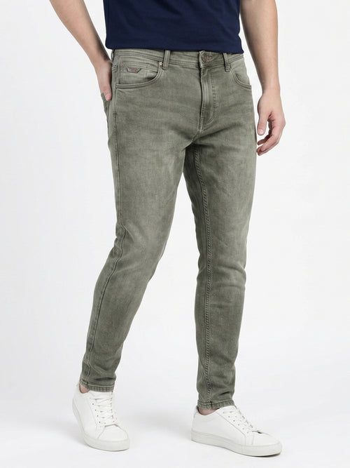Olive Faded Denim Trousers