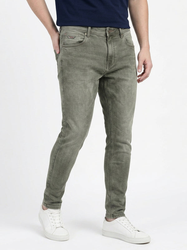 Olive Faded Denim Trousers