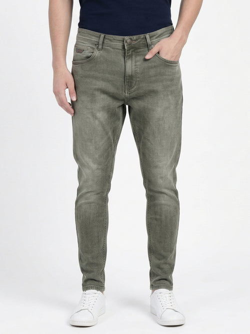 Olive Faded Denim Trousers