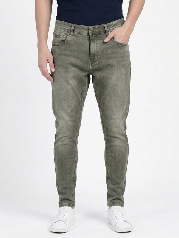 Olive Faded Denim Trousers
