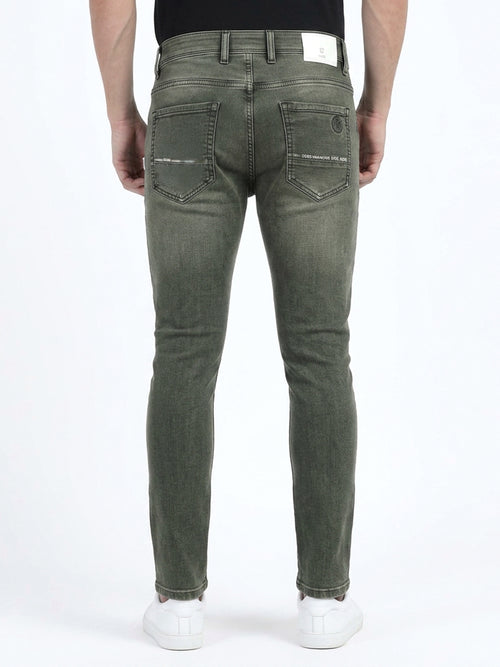 Olive Faded Denim Trousers