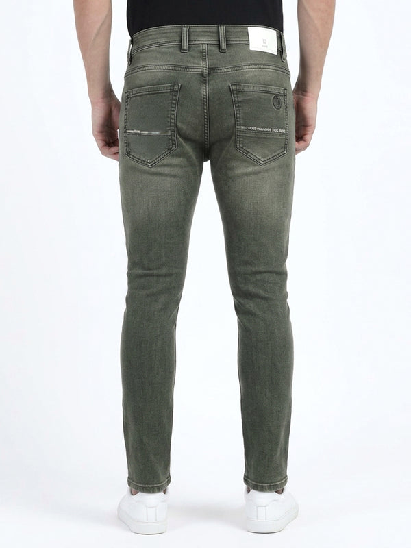 Olive Faded Denim Trousers