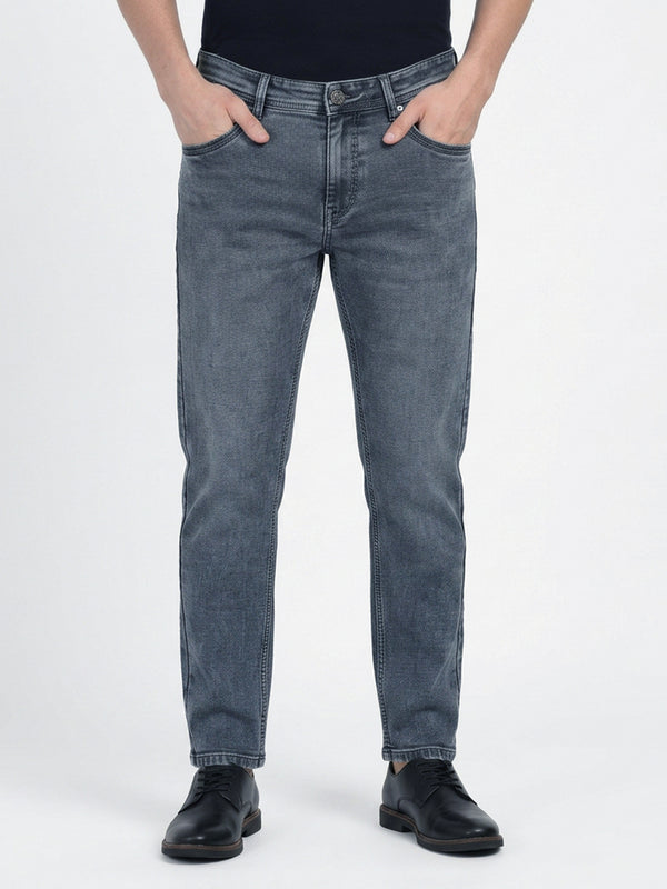 Steel Blue Grey Faded Denim Trousers
