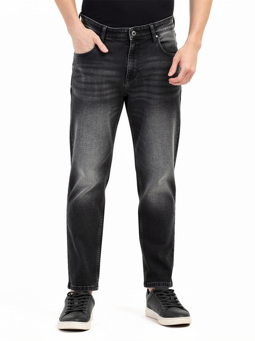 Dark Blued Faded Denim Trousers