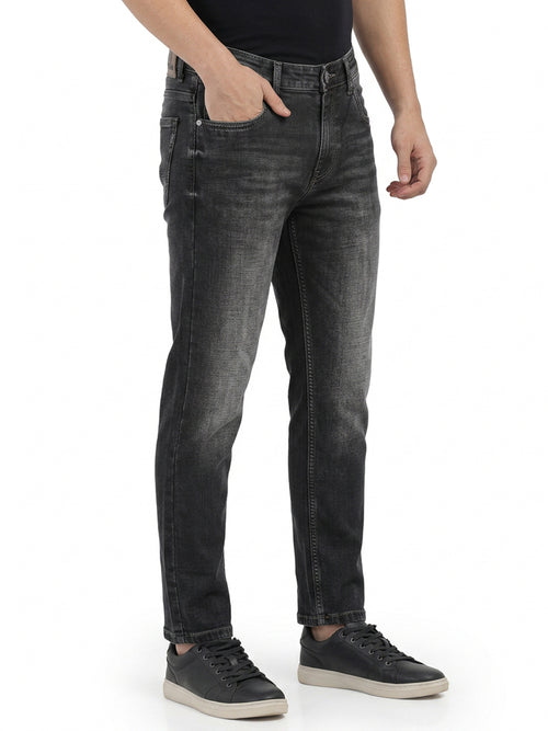 Dark Blued Faded Denim Trousers