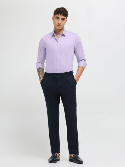 Lavendar Solid Formal Shirt