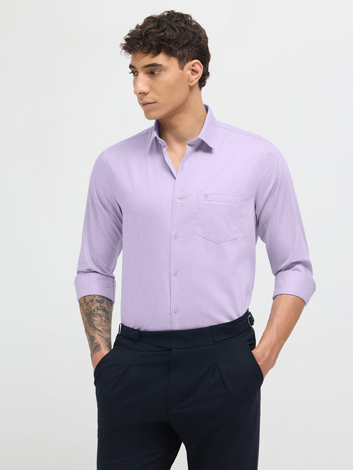 Lavendar Solid Formal Shirt