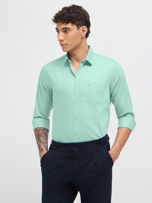 Light Mint Solid Formal Shirt