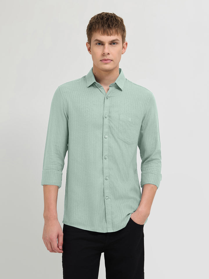 green casual shirt mens