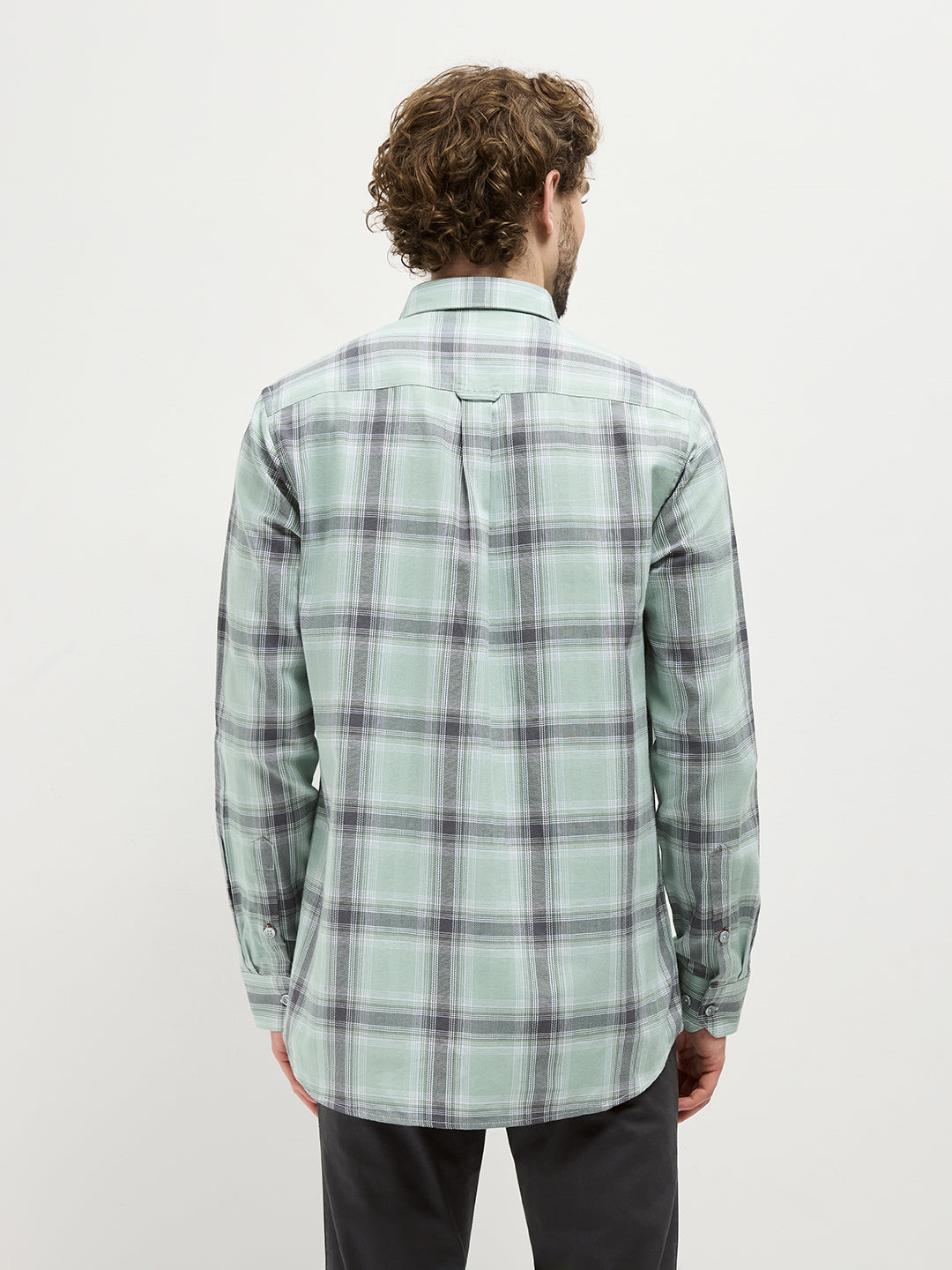 green check shirt