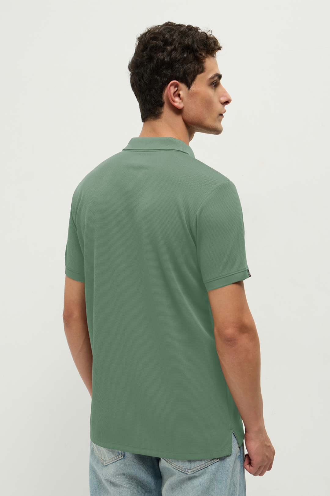 green polo tee