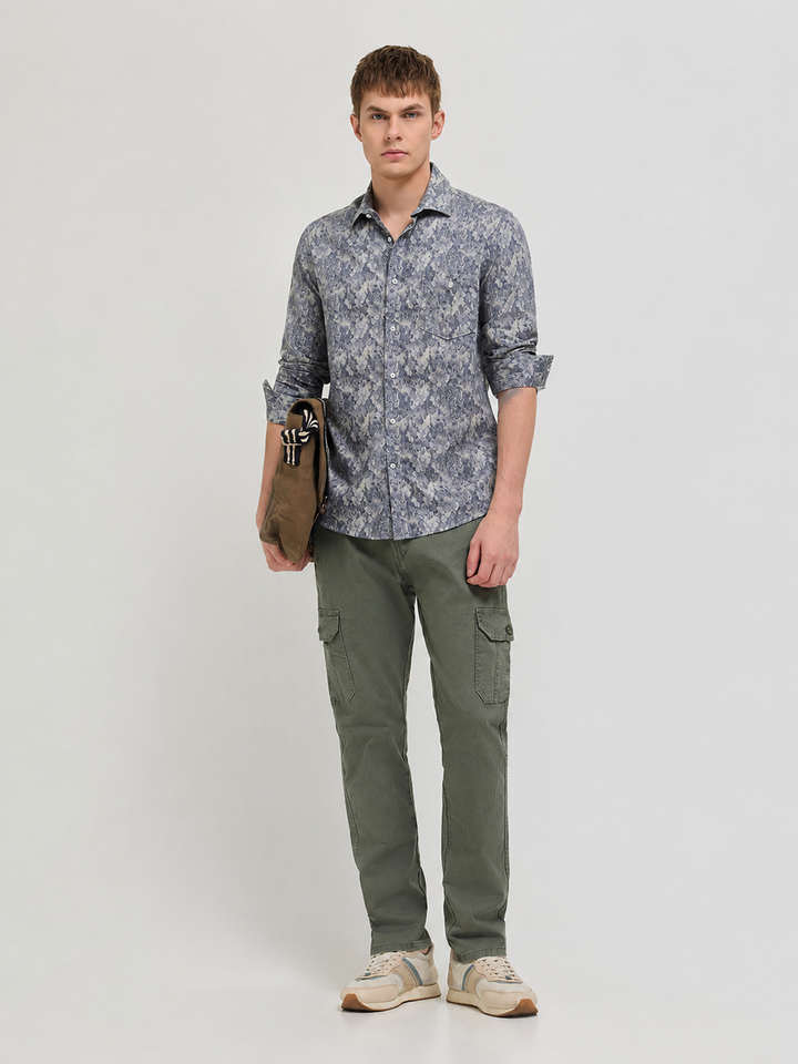 grey casual shirt