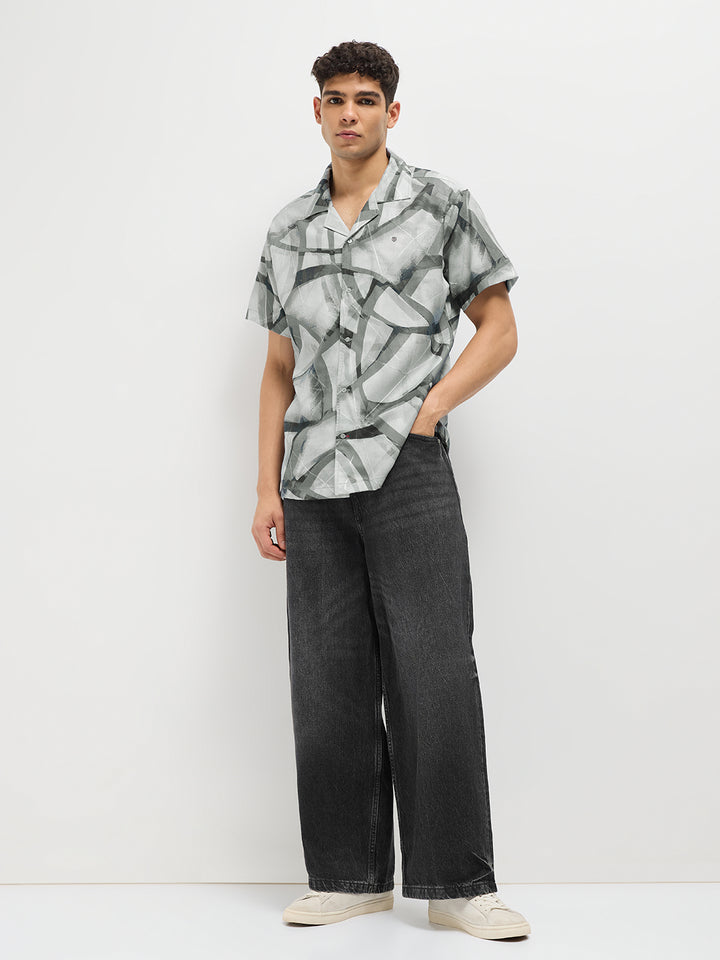 grey casual shirt mens