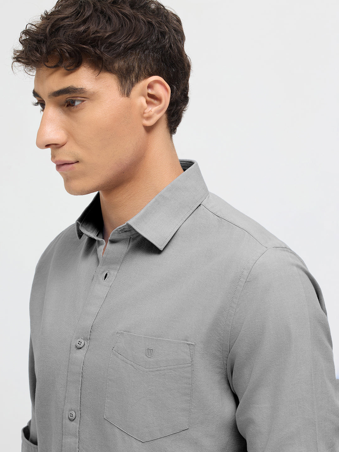 grey casual shirt mens