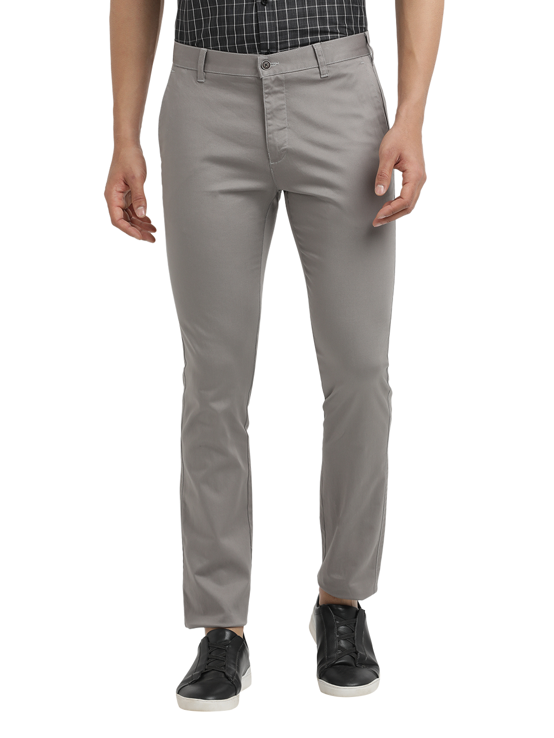 grey casual trousers