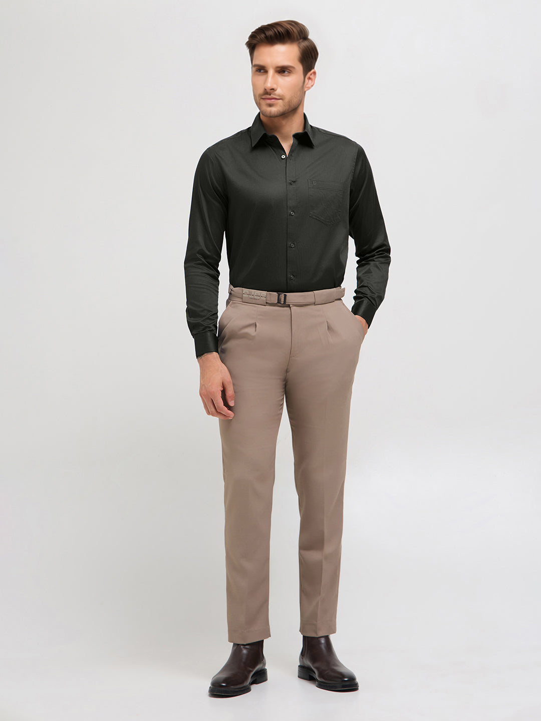 grey formal shirt