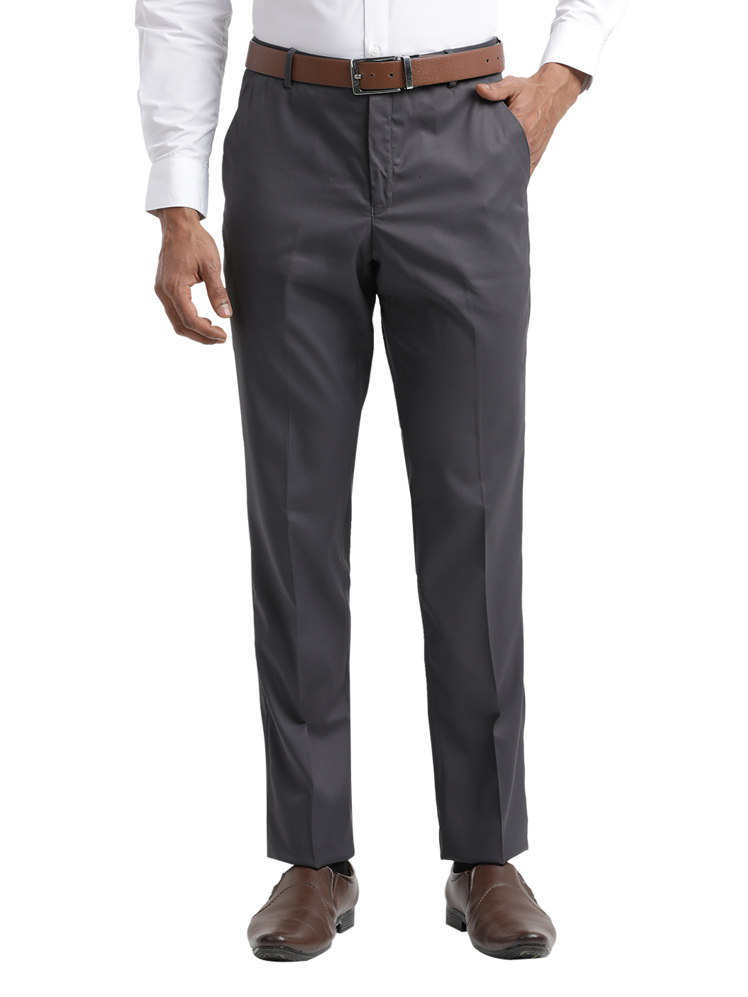 grey formal trousers