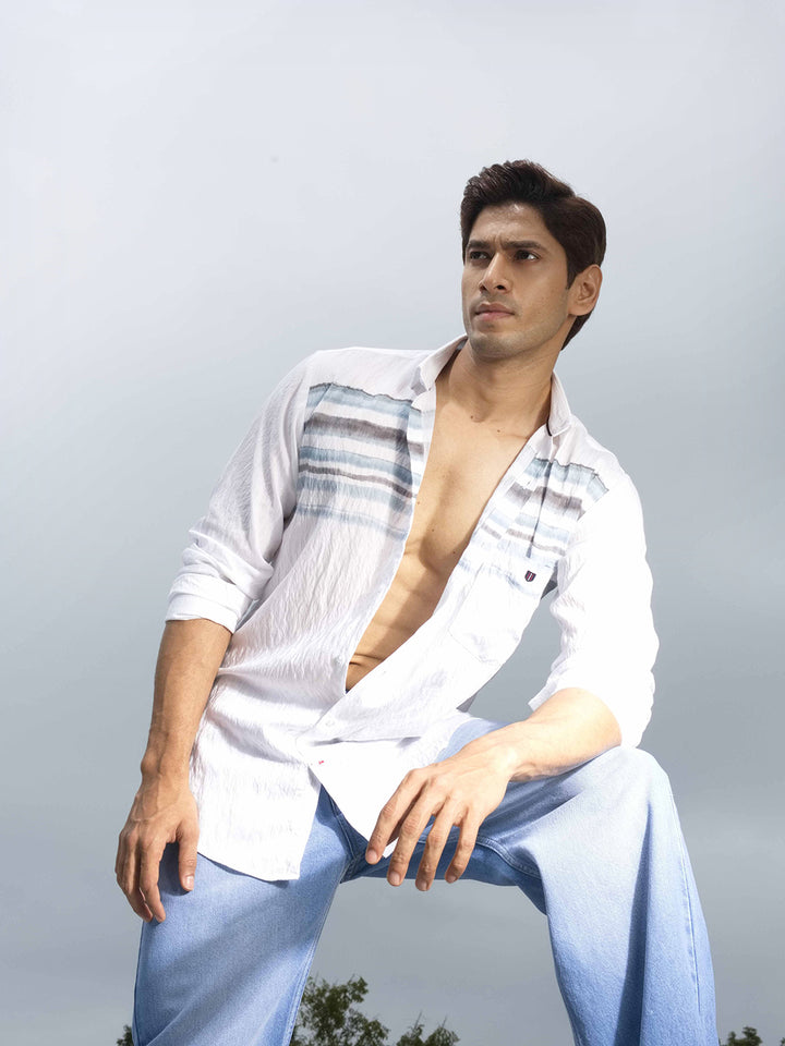 horizontal striped shirt mens