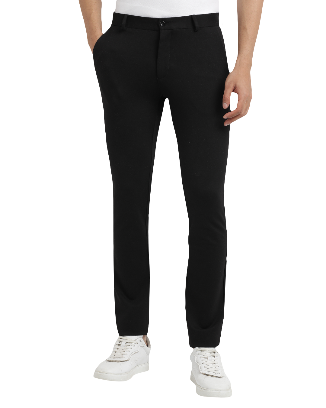 jet black trousers