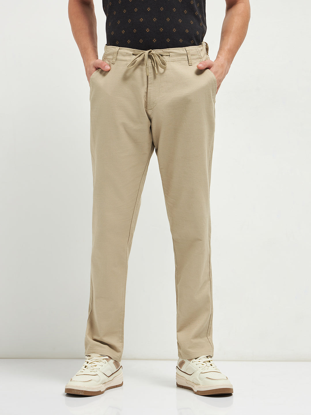 khaki casual trousers