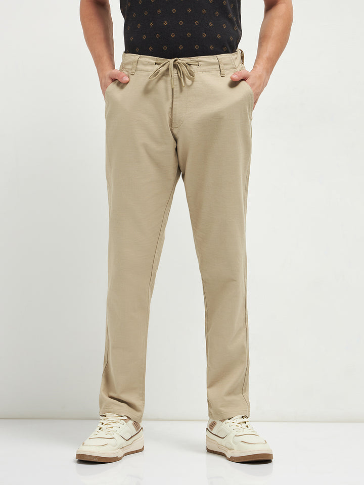 khaki casual trousers