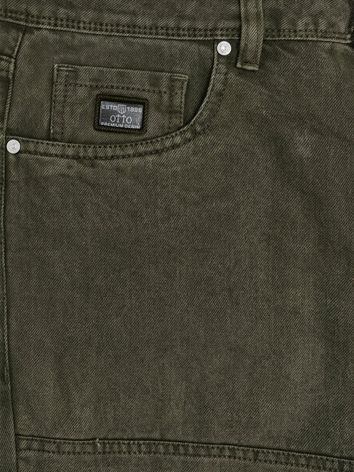 Khaki Green Denim Trousers