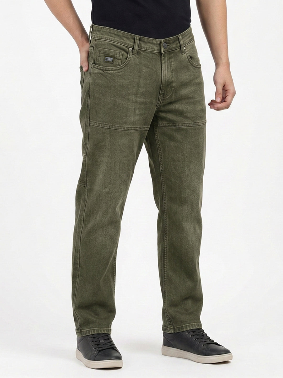 khaki green trousers