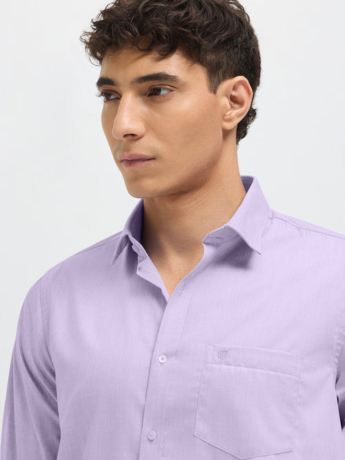 Lavendar Solid Formal Shirt