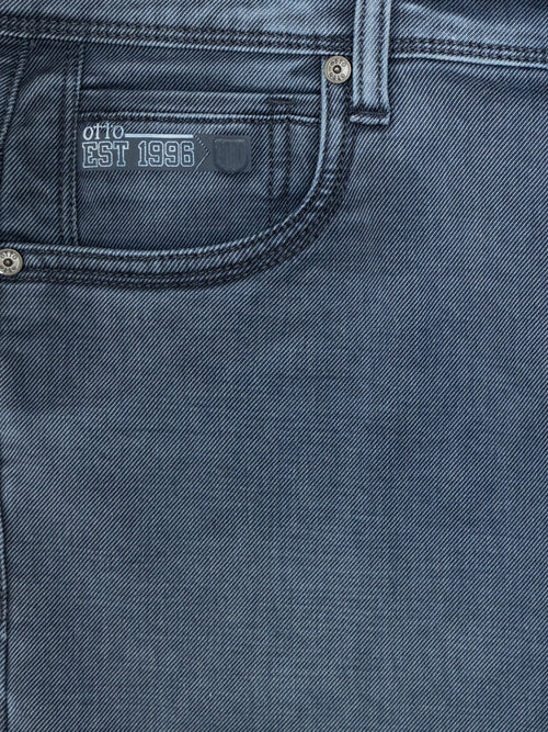 Steel Blue Grey Faded Denim Trousers