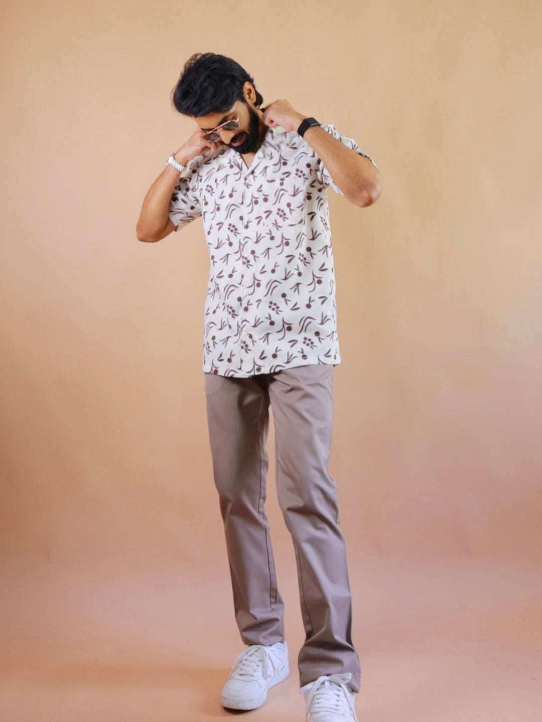leaf printed shirt
