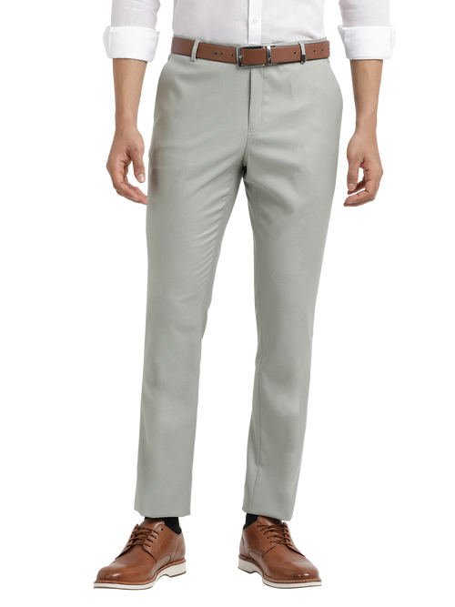 Light Grey Twill Formal Trousers