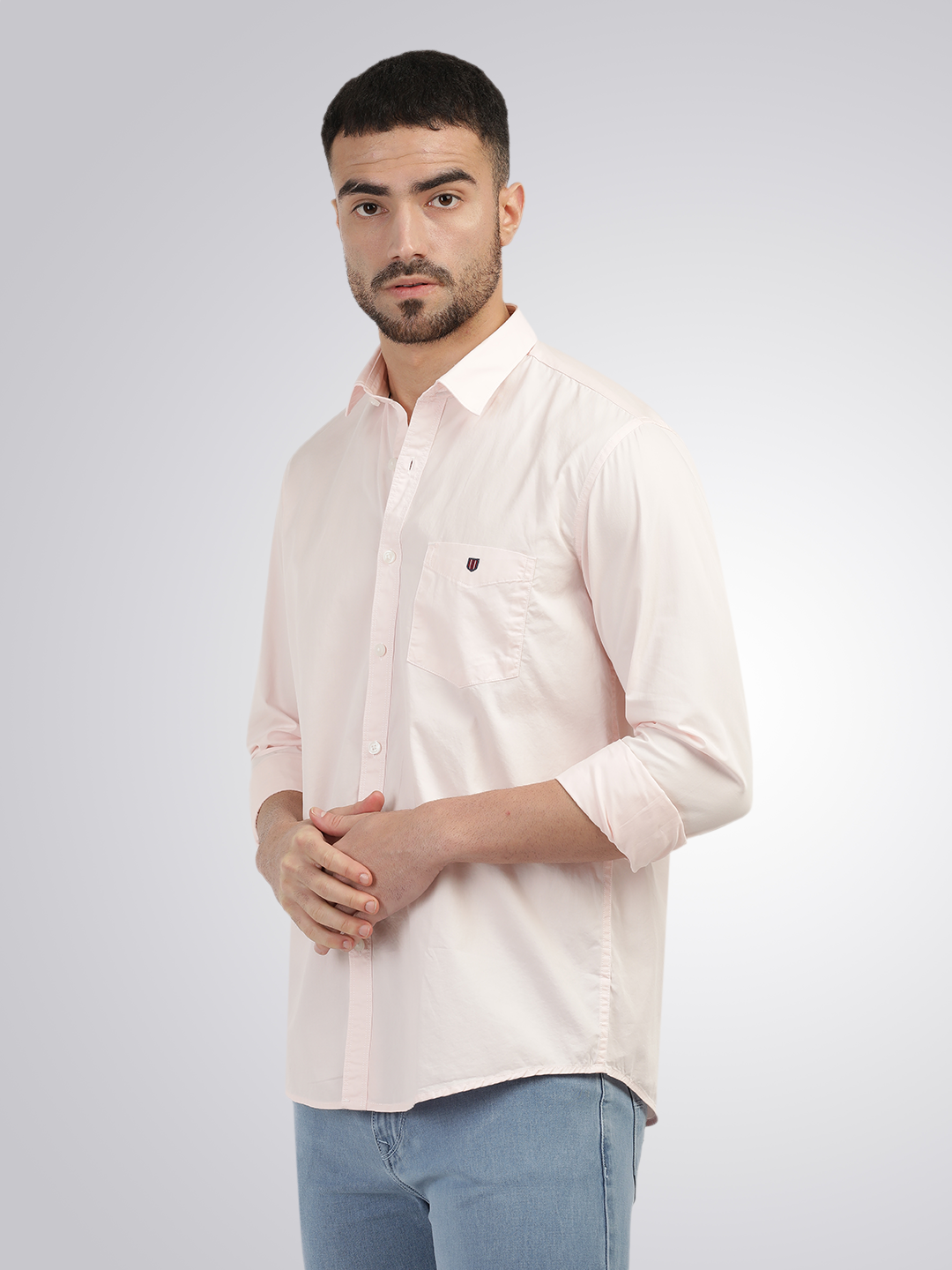 light pink shirt