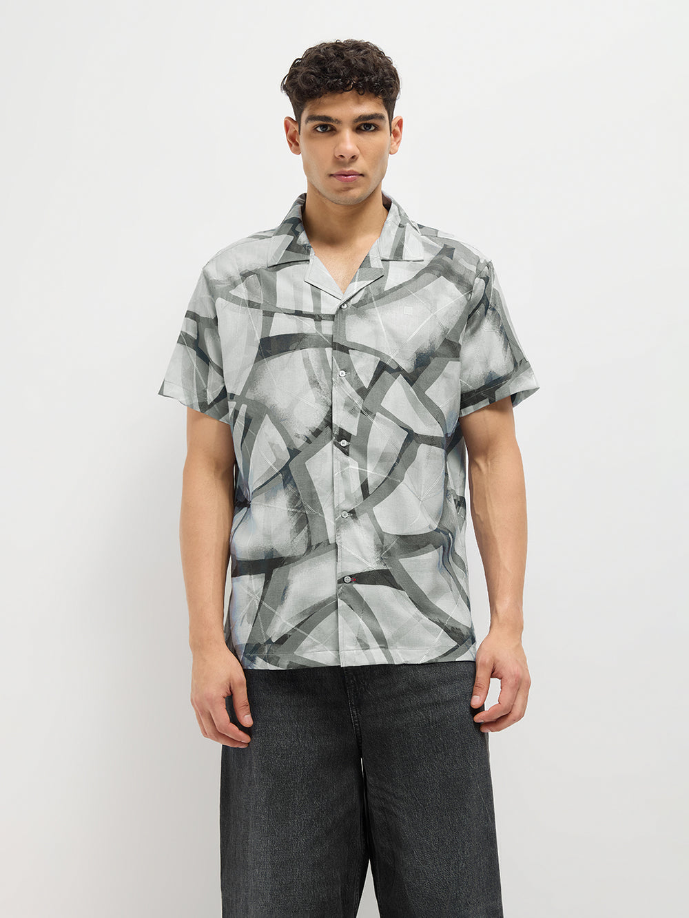 line printed shirt