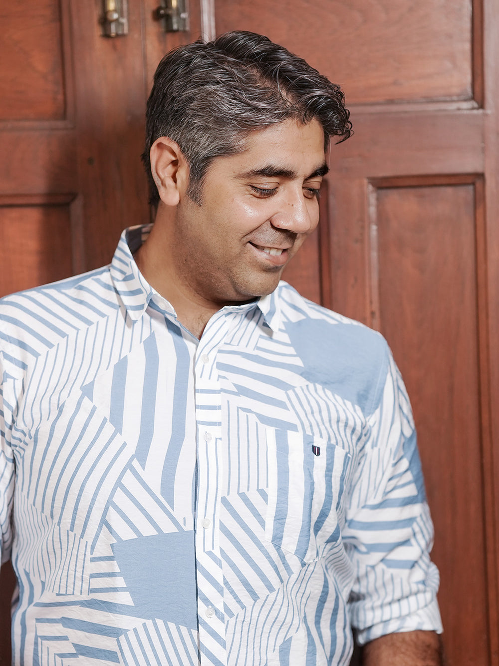 line printed shirt