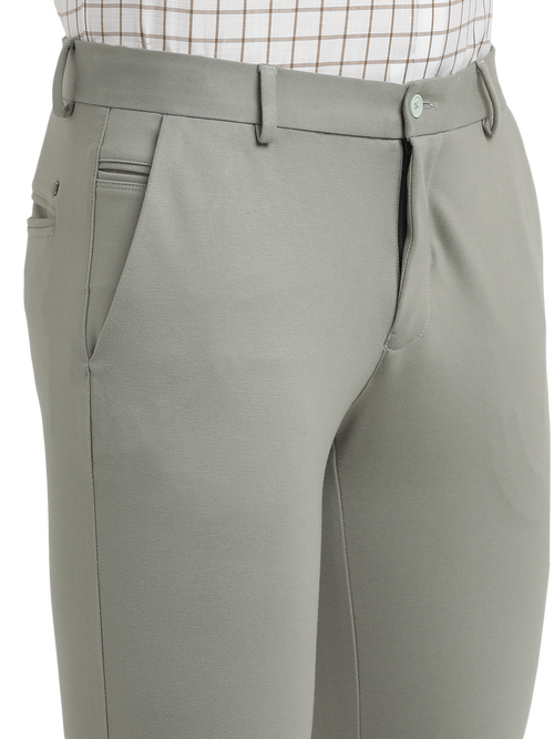 Pista Lycra Cotton Stretchable Solid Trousers