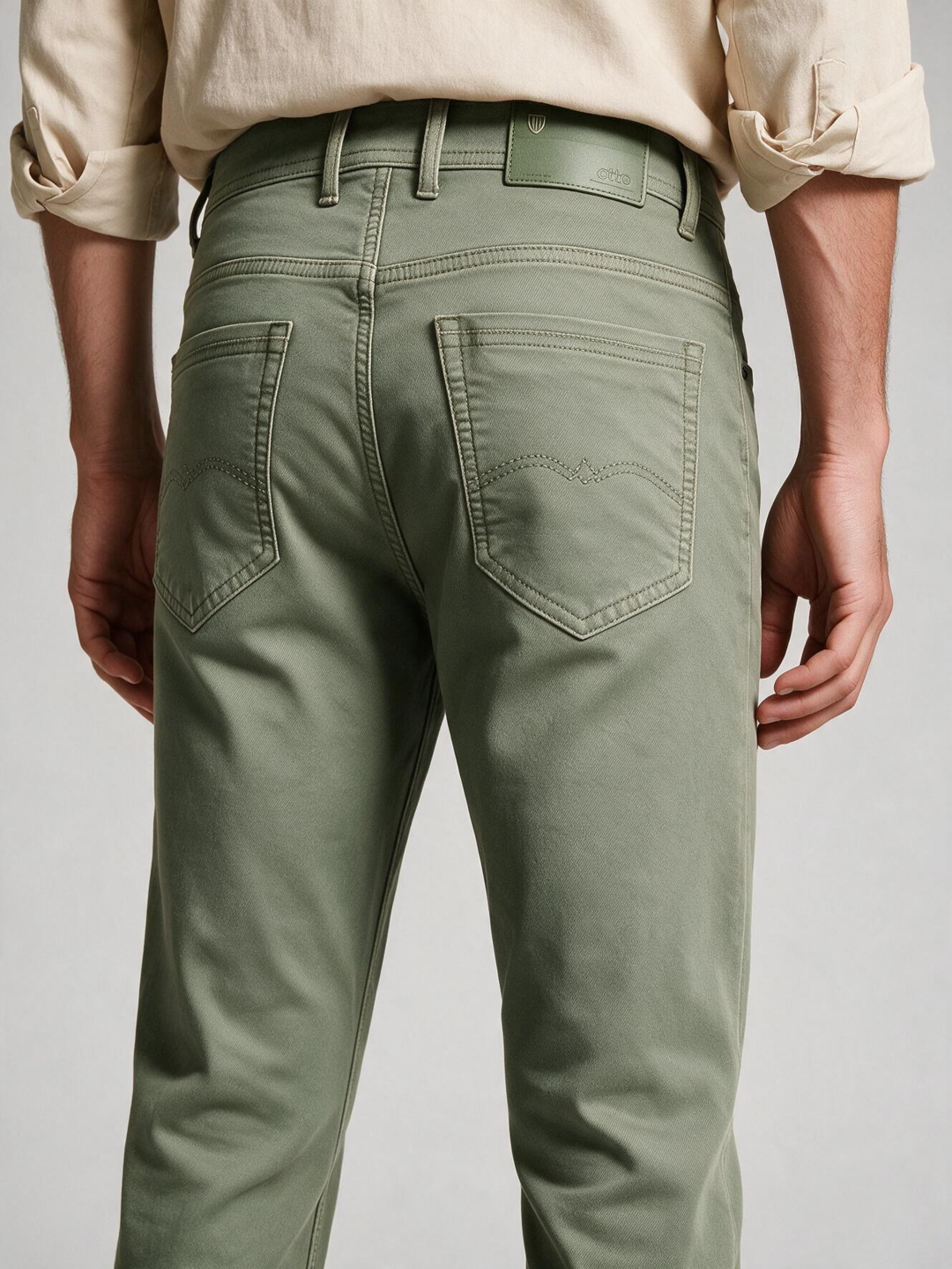 Misty Pista Solid Casual Denim Trousers