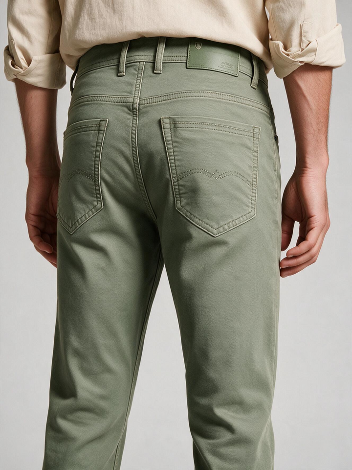 Misty Pista Solid Casual Denim Trousers