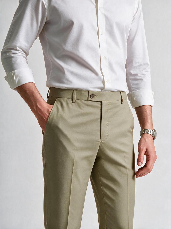 Mint Pistachio Solid Formal Trousers