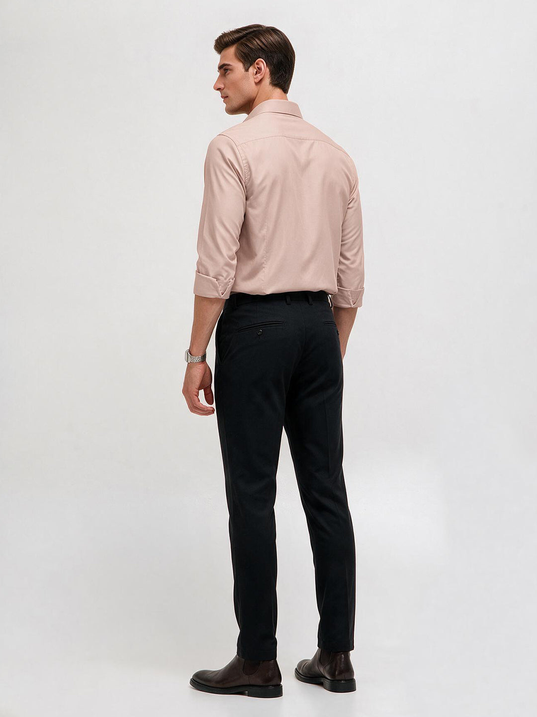 Pale Cream Solid Formal Shirt