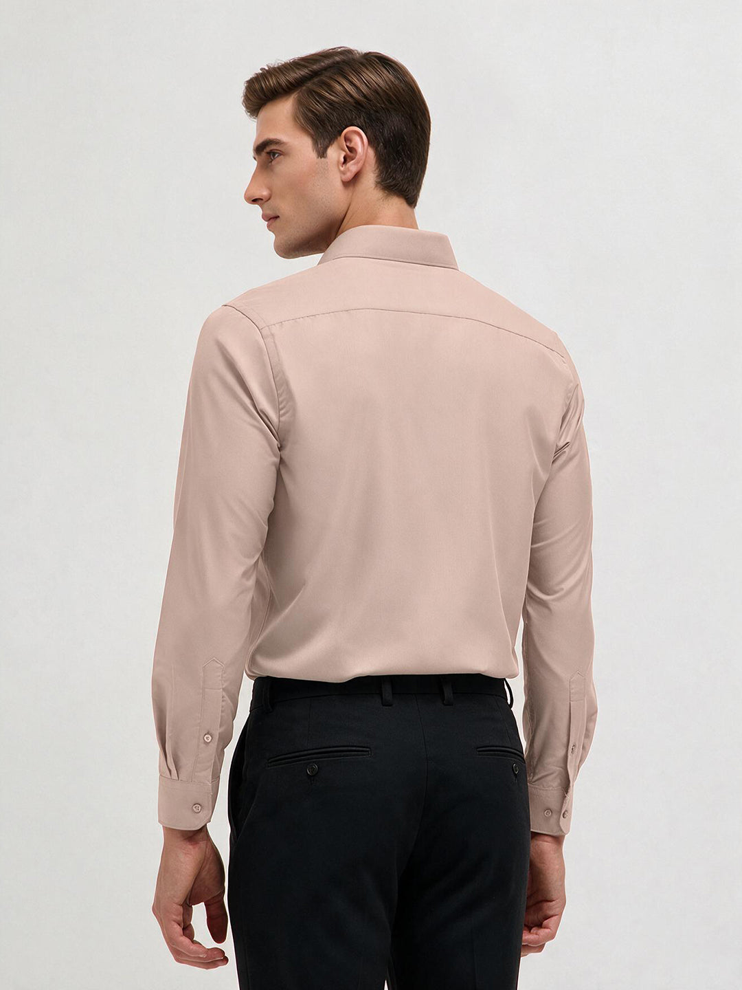 Pale Cream Solid Formal Shirt