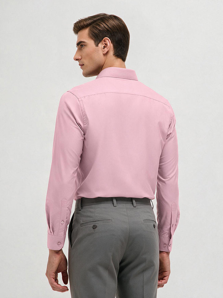 Pastel Pink Solid Formal Shirt