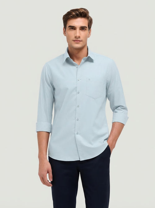 Light Blue Solid Formal Shirt