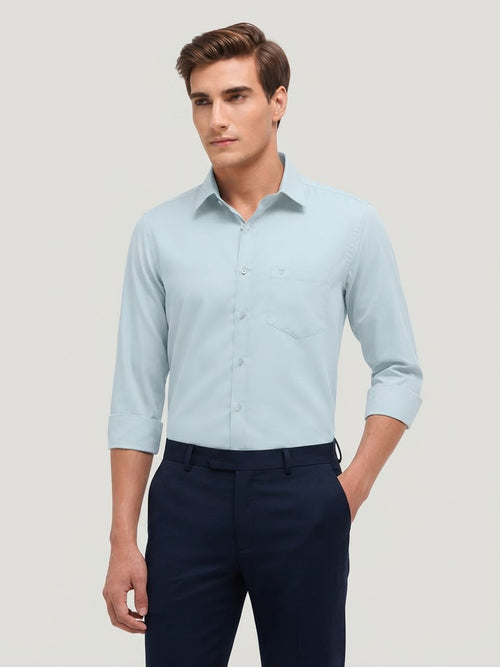 Light Blue Solid Formal Shirt